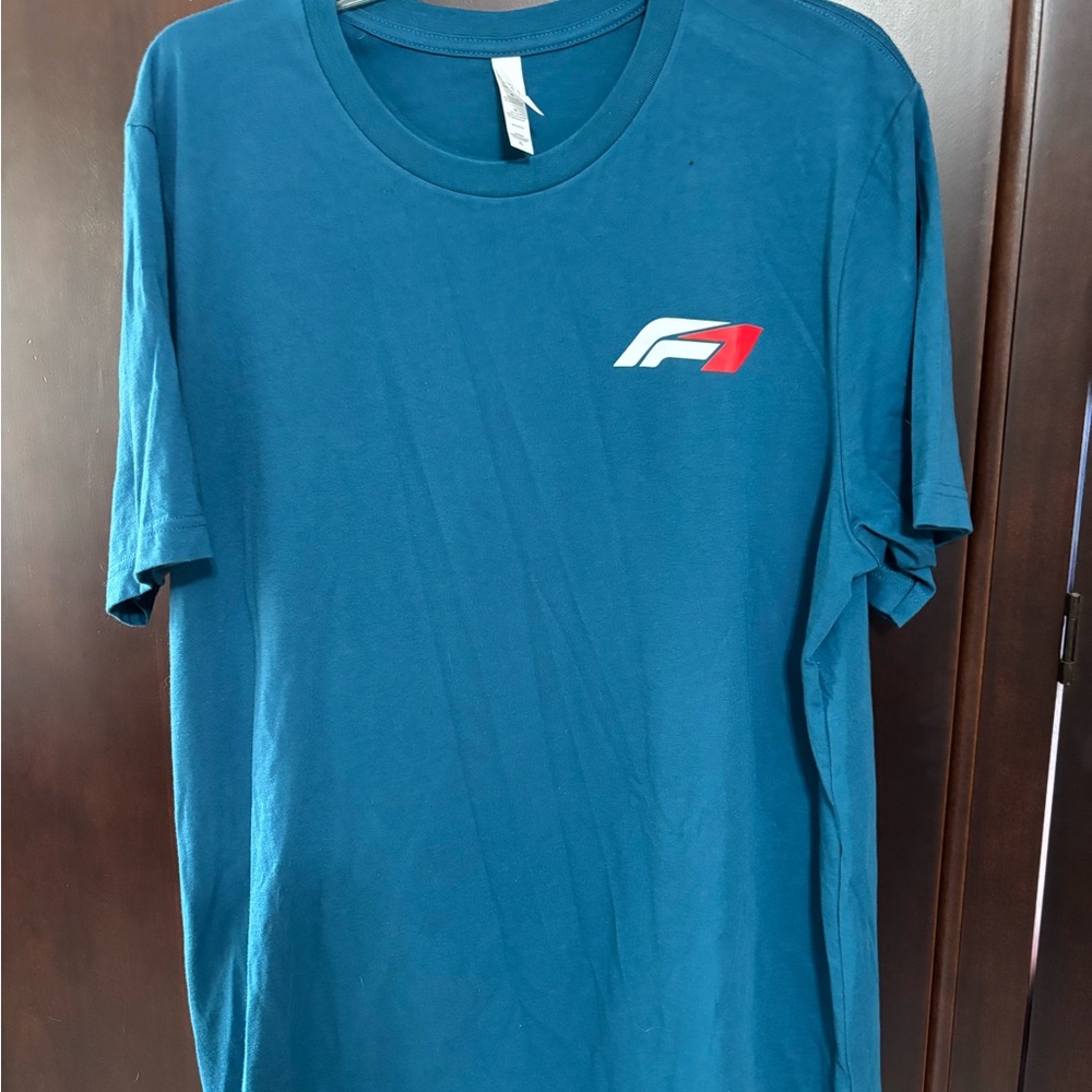 Teal Men's Tee with F1 Logo